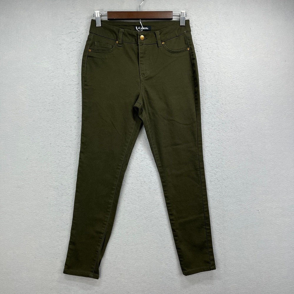 d jeans Skinny Pants Women 4 Green Denim Stretch Casual Bottoms Office Classic